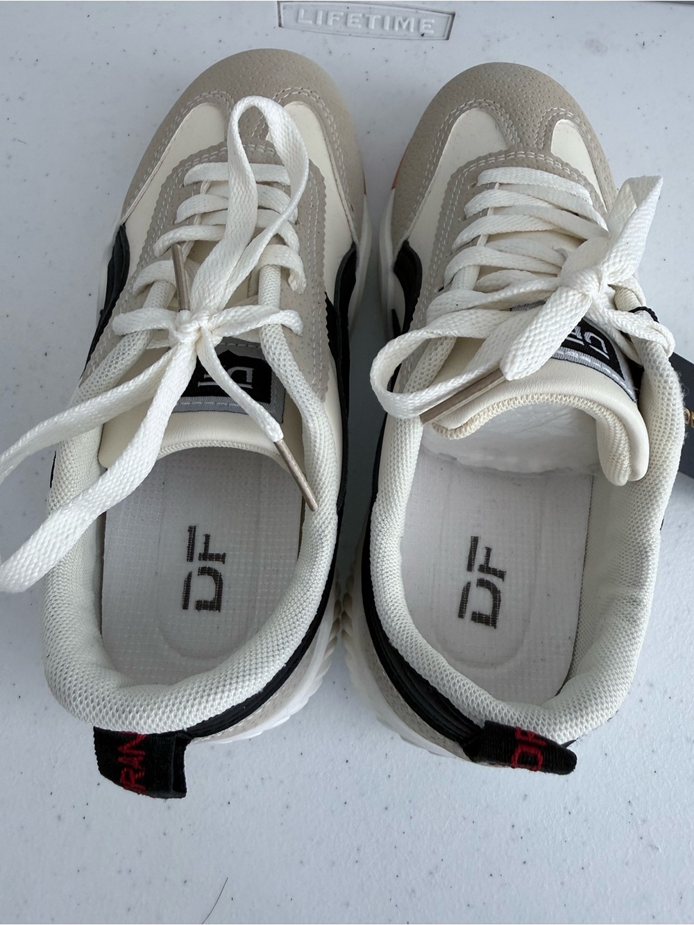 De Florance DF Cloudea Vintage Sneakers White Black Chunky Retro Shoes Size 35 5 - Picture 11 of 13